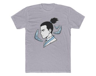 Water Tribe Warrior Sokka Portrait Tee | Avatar Inspired Soft Cotton Shirt