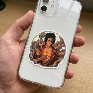 Pegatina de Zuko / Vinilo adhesivo troquelado del Príncipe de Fuego y el Dragón / Pegatina de anime Avatar ATLA para portátil, botella de agua, Kindle imagen 3