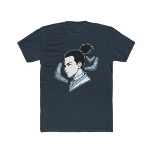 Water Tribe Warrior Sokka Portrait Tee | Avatar Inspired Soft Cotton Shirt immagine 5
