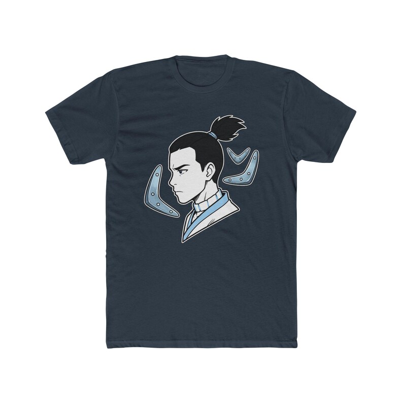 Water Tribe Warrior Sokka Portrait Tee | Avatar Inspired Soft Cotton Shirt immagine 5
