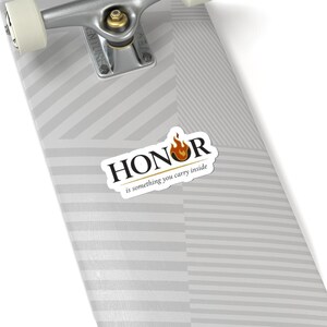 Honor Sticker | Minimalist Anime Quote Kiss-Cut Vinyl Decal | Fire Prince Redemption Arc Fan Sticker afbeelding 8