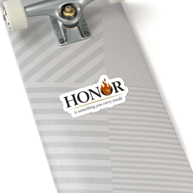 Honor Sticker | Minimalist Anime Quote Kiss-Cut Vinyl Decal | Fire Prince Redemption Arc Fan Sticker afbeelding 8