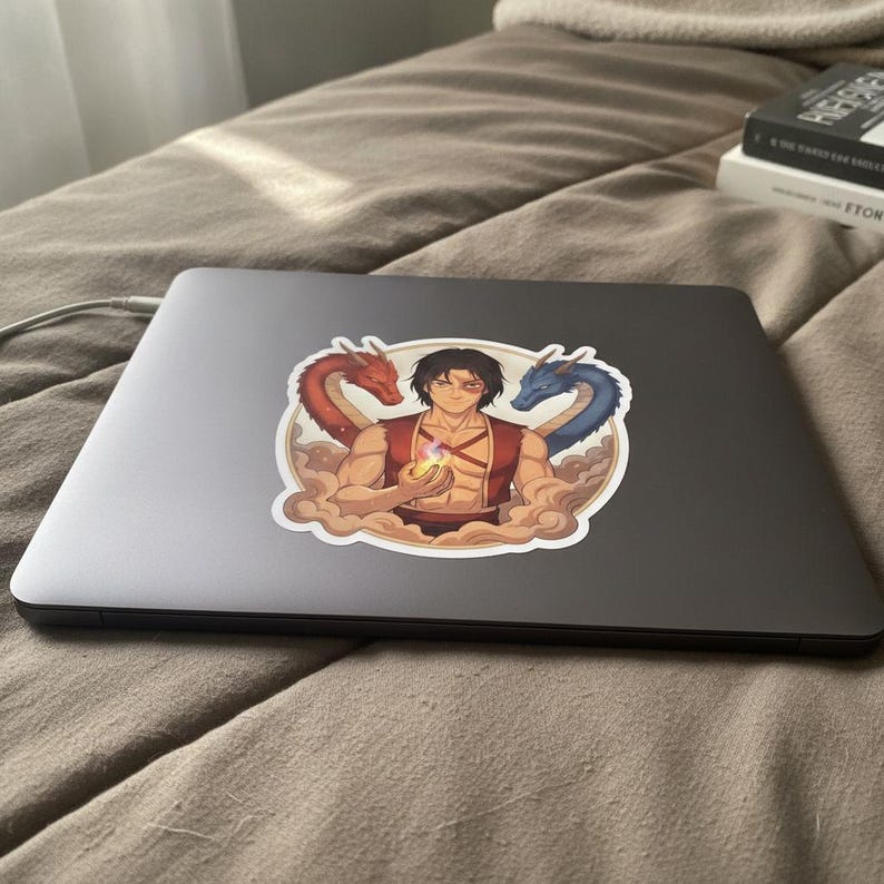 Zuko Sticker | Dancing Dragons Steamy Firebender Kiss-Cut Vinyl Decal | Avatar ATLA Fire Prince Fan Art 画像 5