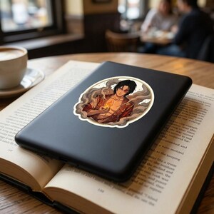 Pegatina de Zuko / Vinilo adhesivo troquelado del Príncipe de Fuego y el Dragón / Pegatina de anime Avatar ATLA para portátil, botella de agua, Kindle imagen 6