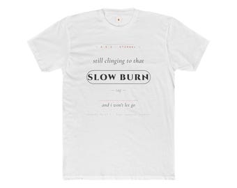 Slow Burn Tag T-Shirt | AO3 Fanfic Reader Tee | Cream Cotton (DTG Print)