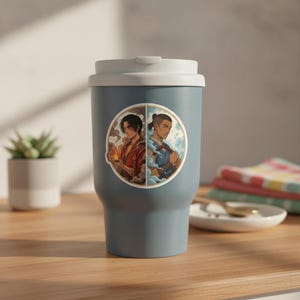 Zukka Sticker | Zuko x Sokka Fire & Water Anime Ship Kiss-Cut Decal | Avatar ATLA Fan Art image 3