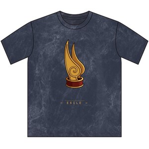 Exile T-Shirt | Zuko Inspired Fire Nation Crown Tee | Mineral Wash Cotton image 8