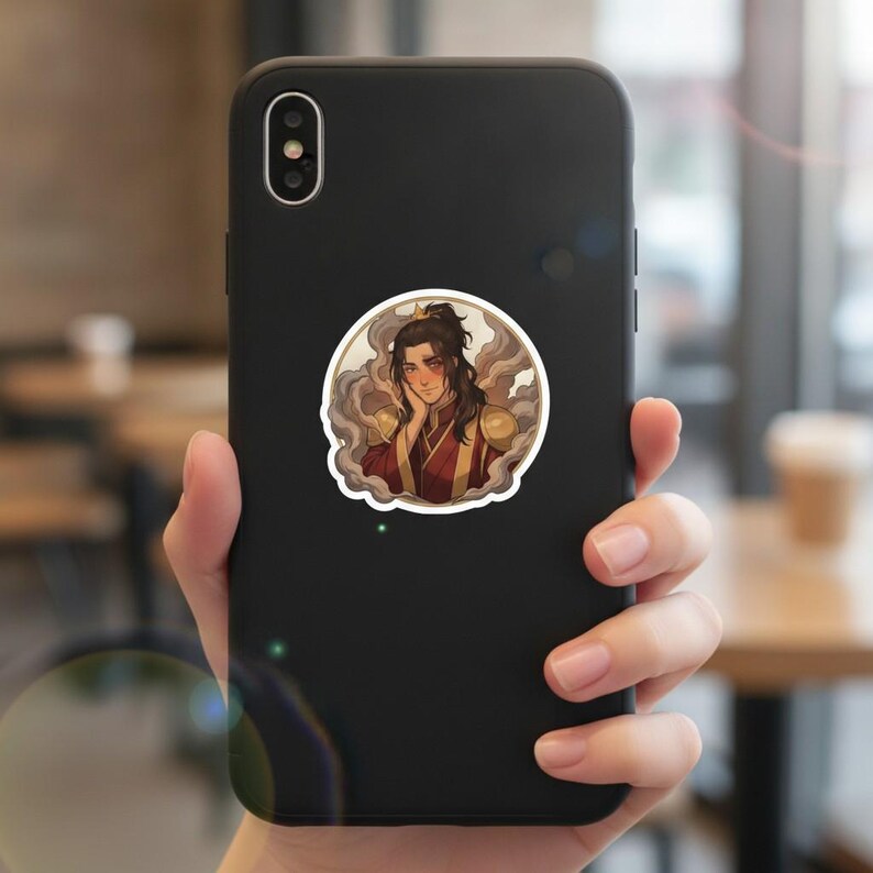 Zuko Sticker | Soft Fire Lord Cute Blushing Anime Kiss-Cut Vinyl Decal | Avatar ATLA Fan Art Laptop Sticker image 2