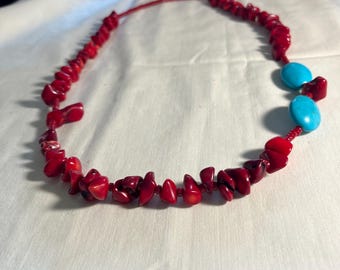 Boho Rot Vintage Halskette