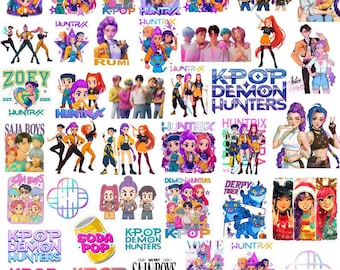 Kpop Demon Hunters 1500+ PNG, Design de chemise Saja Boys Group (téléchargement numérique)