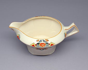 Vintage Alfred Meakin England Marigold Sauce Boat - Art Deco "Princess Shape" - Circa 1930s