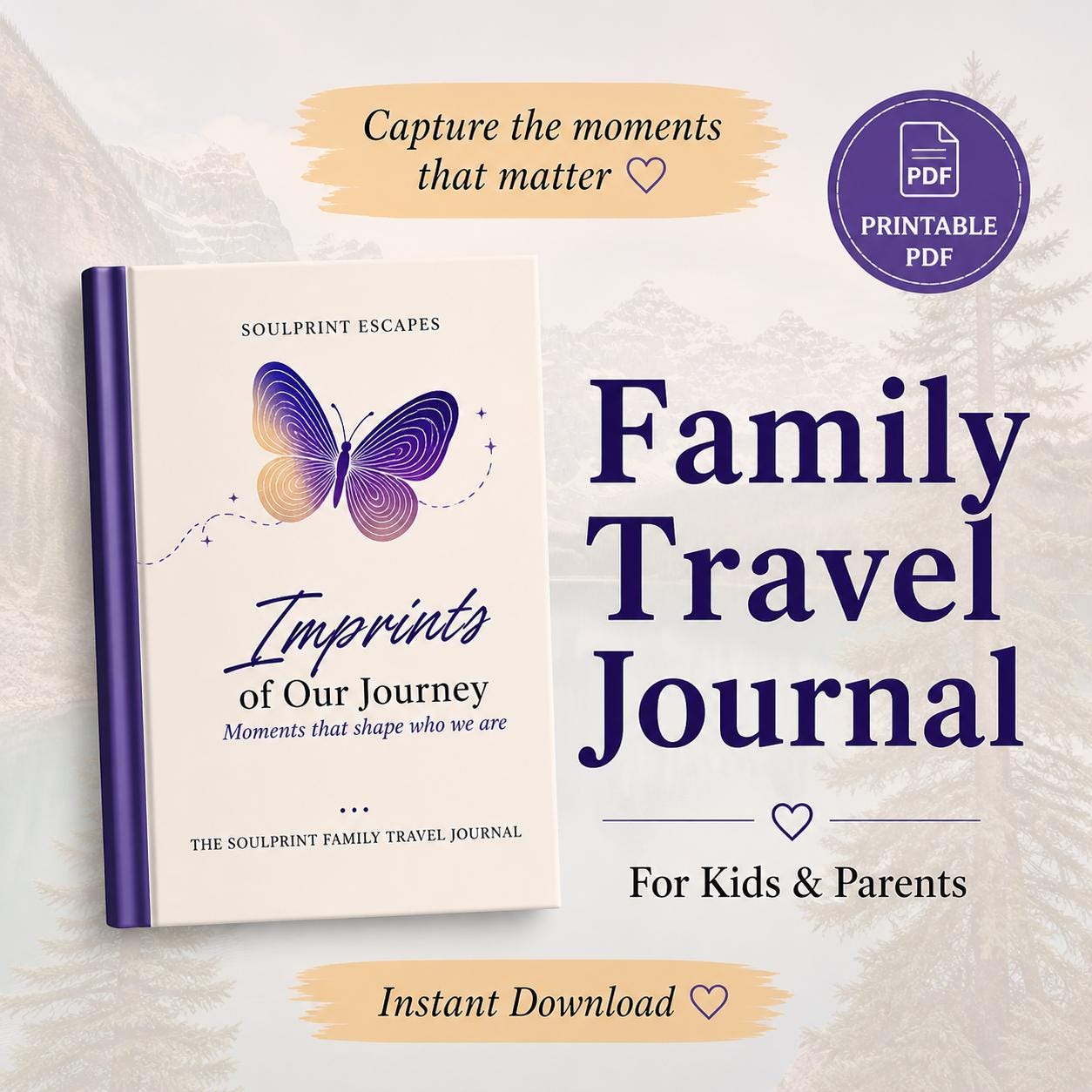 Family Travel Journal Printable | Vacation Memory Book | Road Trip ...