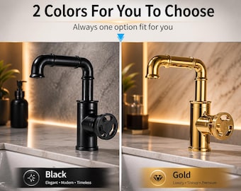 Gold Brass Bathroom Faucet Vintage Sink Tap Single Handle Hot Cold Mixer Luxury Basin Faucet Deck Mounted Modern Wash Basin Tap