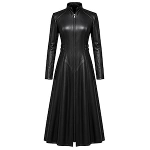 Selene Underworld Kate Beckinsale Inspirado Abrigo largo de cuero negro Gabardina de guerrera vampiro Disfraz de Death Dealer