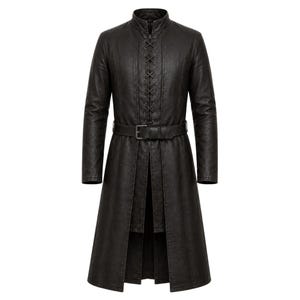 Aragorn Ranger Cosplay Costume Leather Coat Vest and Hooded Wool Cloak Medieval Fantasy Outfit