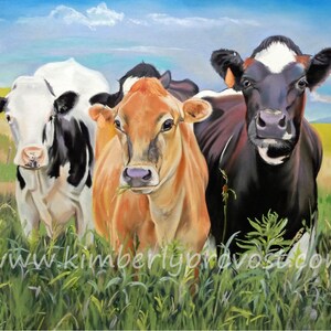 Cow Art Print | Cows in Nature Print | Cow Art | Cow Home Decor | Cow Painting | Cow Decor | Cows Wall Art