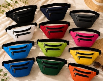 Contrast Zip Fanny Pack | Color Pop Crossbody Belt Bag | Festival Bag | Cute Everyday Belt Bag | Colorblock Fanny Pack