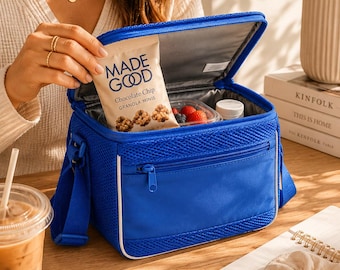 Aesthetic Insulated Lunch Bag | Lightweight Cooler Bag for Work | 6 Can Lunch Box | Mini Cooler Tote
