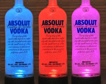 1.75 Liter Absolut Vodka Color Remote Control LED - Etsy Norway