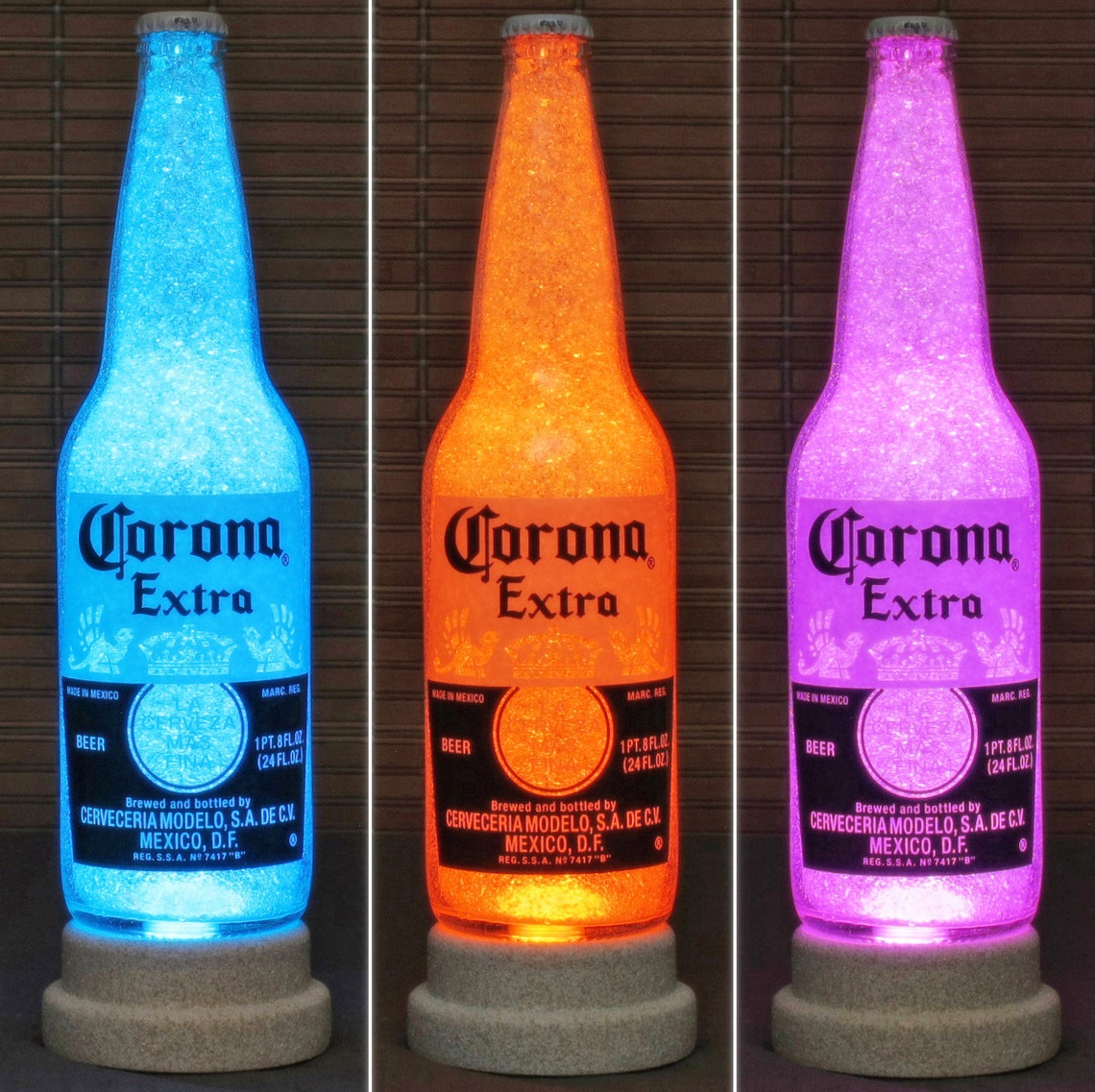 Corona Beer 24oz Remote Controlled Bottle Lamp Light Color Etsy