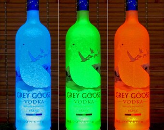 Grey Goose Vodka Color Changing Remote Control lamp Bottle Lamp Bar Light man cave lighting LED Eco lamp Liquor Lamps Bodacious Bottles