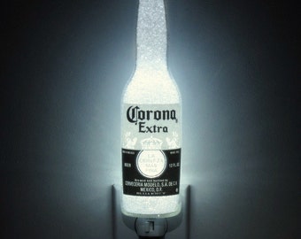 Corona Beer 12oz Night Light Bar Glass Crystal coating Light Bottle Lamp Accent Lamp Eco 50,000 hr. LED