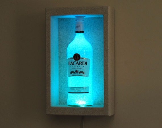 Bacardi Rum Shadow Box Wall Mount Or Tabletop Color Changing Etsy