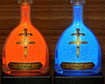 D'usse Cognac Color Changing Bottle Lamp Remote Control Bar Light