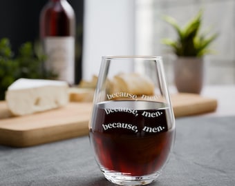 Gegraveerd wijnglas zonder steel | Gepersonaliseerd glaswerk van 11,5 oz
