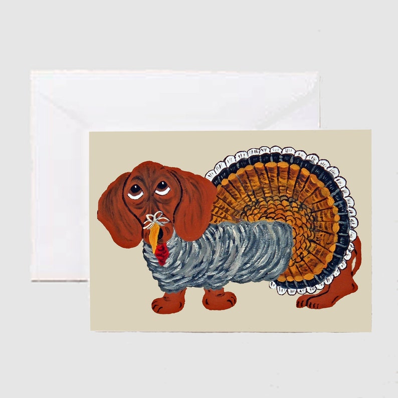Pack of 10 Note Cards /& Envelopes Dachshund CardsDachshund Turkey CardsDachshundsThanksgiving Assortment AvailableDoxie Cards