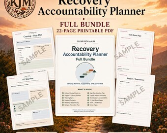 Recovery Accountability Planner Full Bundle