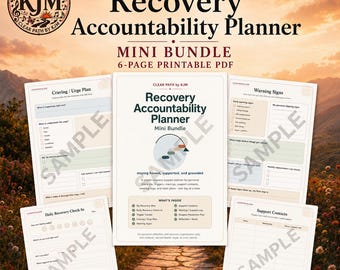 Recovery Accountability Planner Mini Bundle