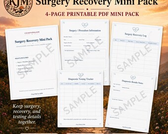 Surgery Recovery Mini Pack Printable