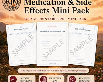 Medication & Side Effects Mini Pack Printable