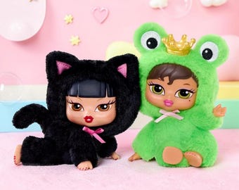 Oryginalny brelok Bratz Bratziez Iconz Series, pluszowe pudełko z niespodzianką, kolekcjonerska zabawka, słodka lalka-żaba w kształcie kota, zawieszka na torebkę, prezent