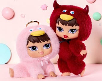 Oryginalny pluszowy brelok Bratz Bratziez Iconz Series, pudełko z niespodzianką, kolekcjonerska zabawka, prezent, pluszowa zawieszka do torby, modna lalka Y2K