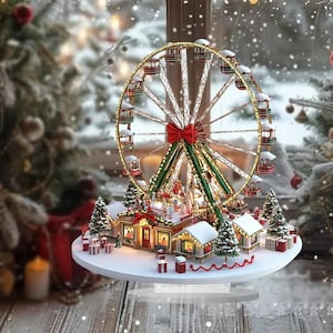 Ferris Wheel Christmas Tree Village - Etsy