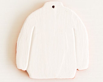 Blank Ceramic Sweater Ornament Shape