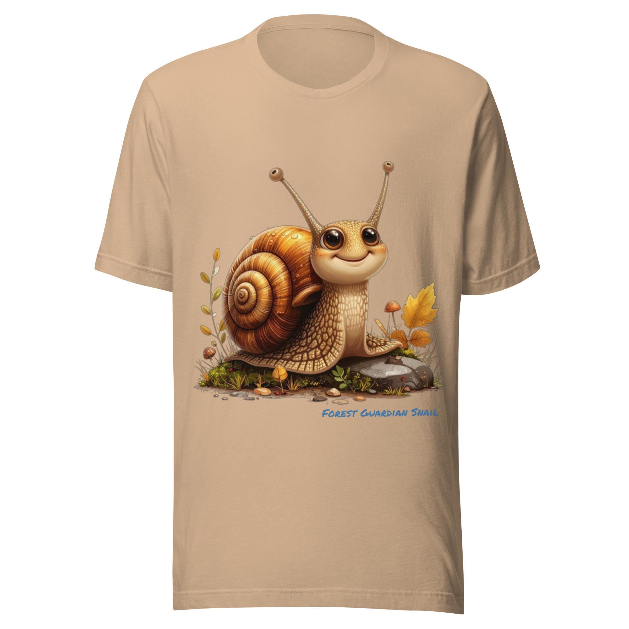 Forest Guardian Snail Graphic T-Shirt in Light Blue
