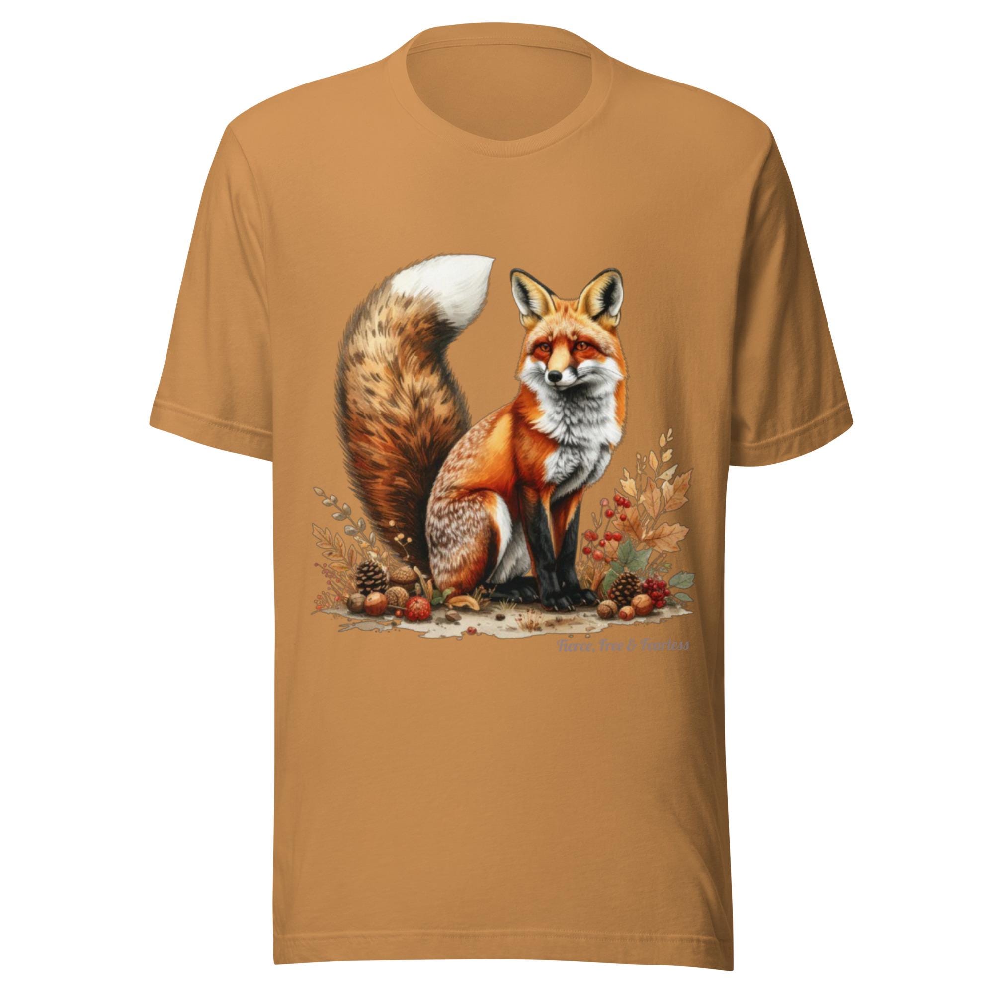 Graphic Fox T-Shirt with Autumn Design