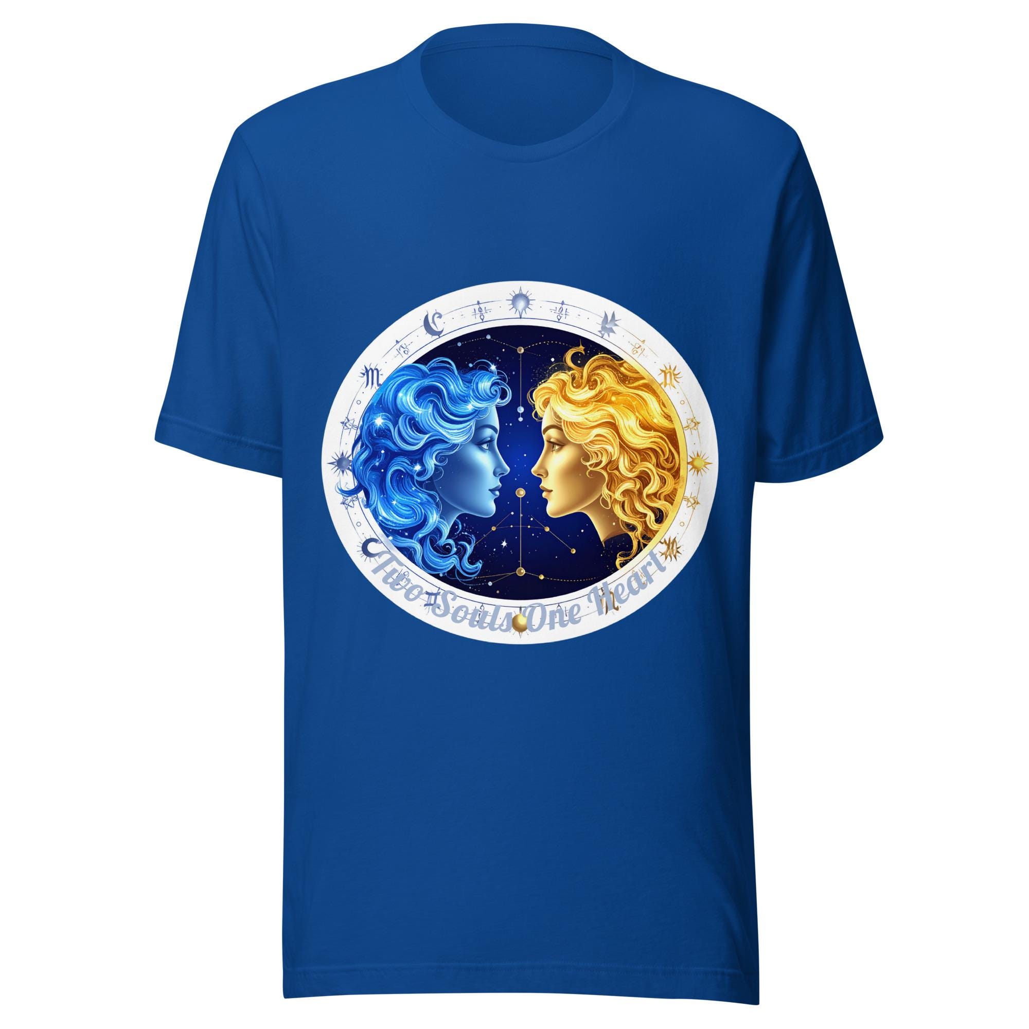 Graphic T-Shirt with Two Souls One Heart Design