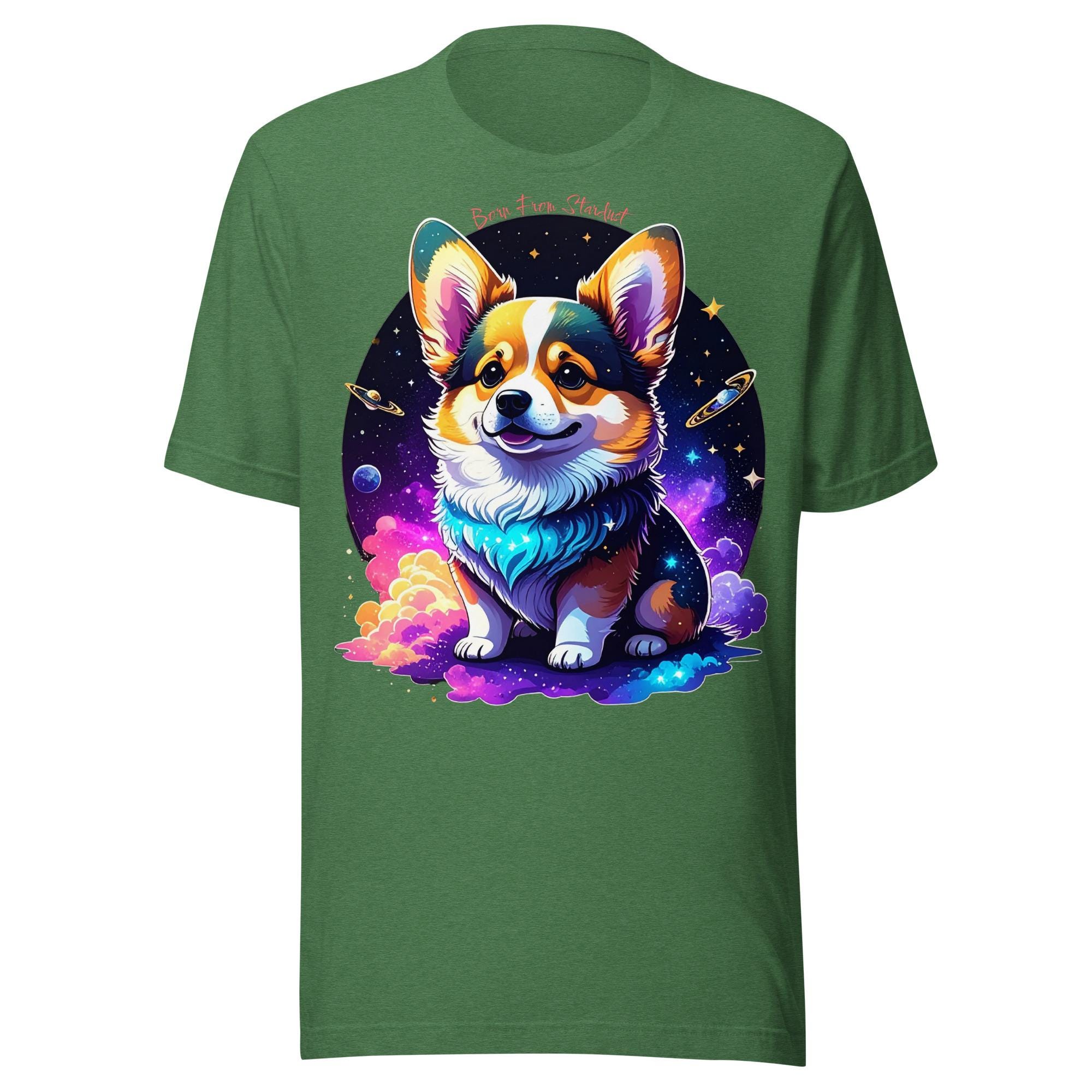 Corgi Graphic T-Shirt with Space Design