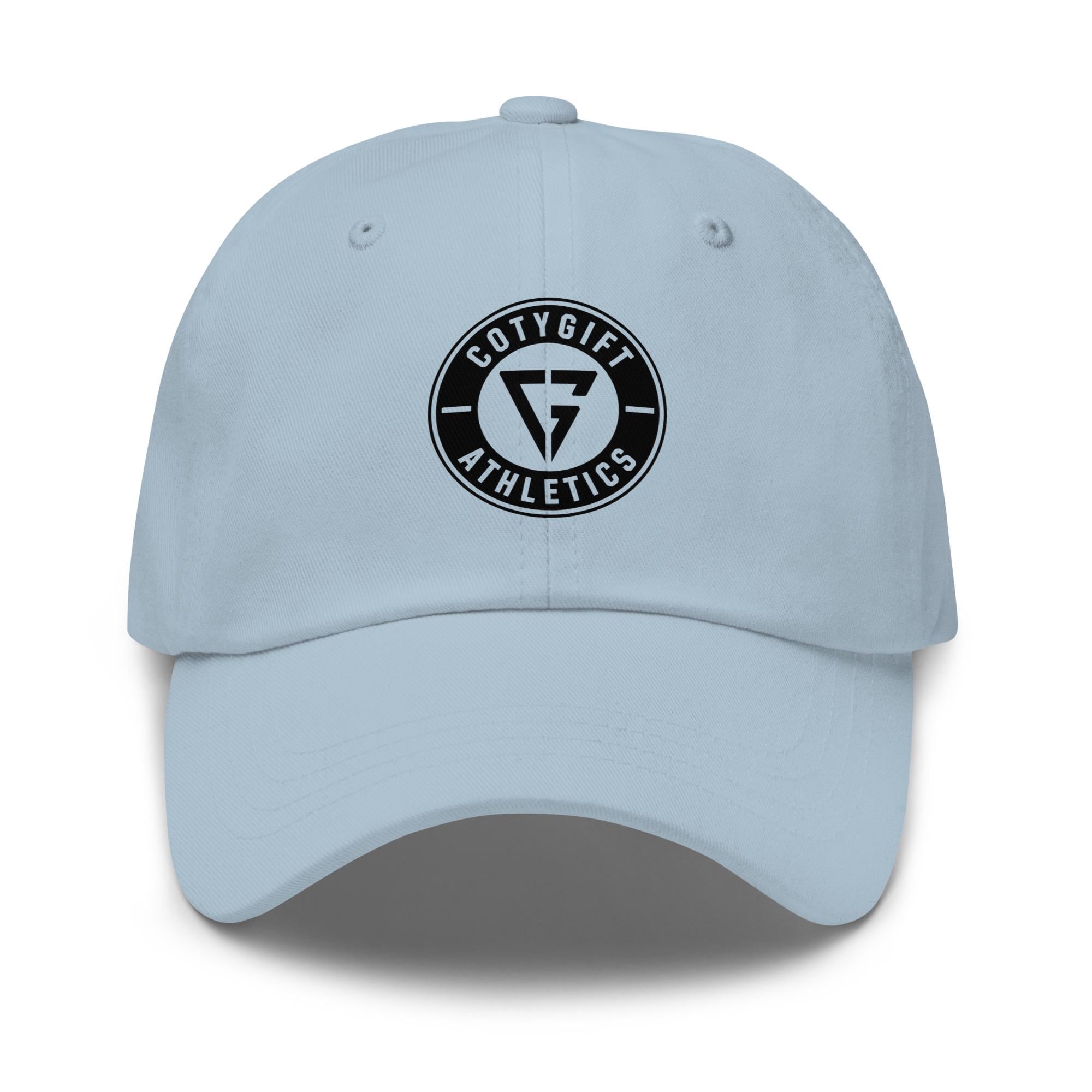 Light Blue Graphic Baseball Cap with Cotygift Athletics Logo