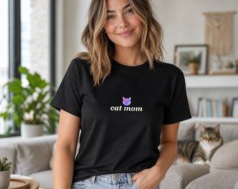 Holographic Cat Mom t-shirt