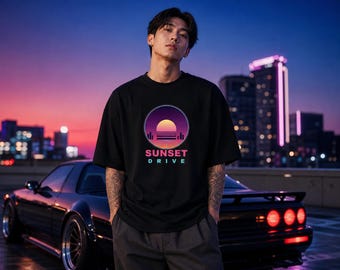Sunset Drive synthwave t-shirt