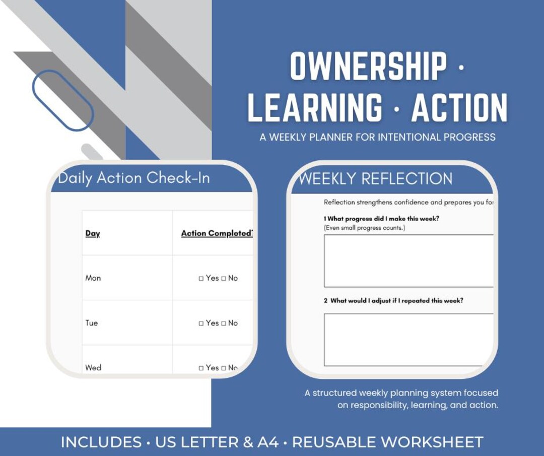 Extreme Ownership Framework Worksheet.pdf Weekly Planning Worksheet | Ownership Learning Action Planner ...