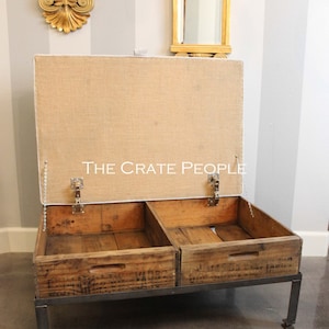Lift Top Ottoman Bench with Storage The Fused Crate Tufted Top image 1
