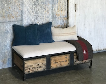 The Farm Ottoman Coffee Table | 3 Zoria Crate Bench | Custom Furniture