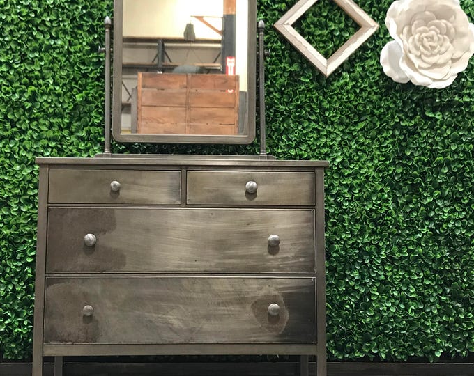 Metal Dresser by Simmons Co. ON CASTERS Stripped to Bare Etsy