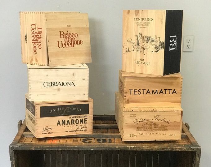 WINE Crates With LIDS Etsy